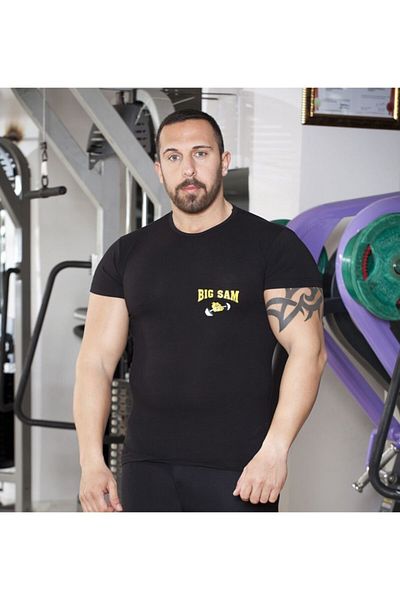 Big Sam Black Slim Fit T-Shirt 2752