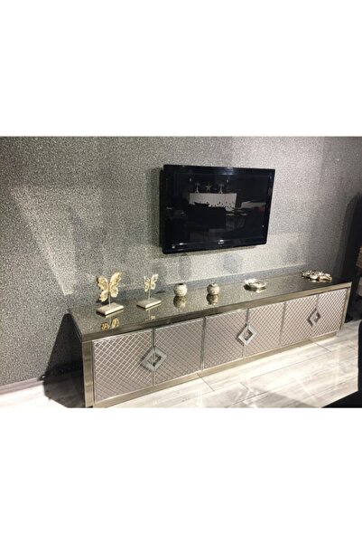 Gençtürk Luxury Tv Ünitesi Bronz Aynalı Lake Uzunluk 240cm Derinlik 43cm Yükseklik 55cm