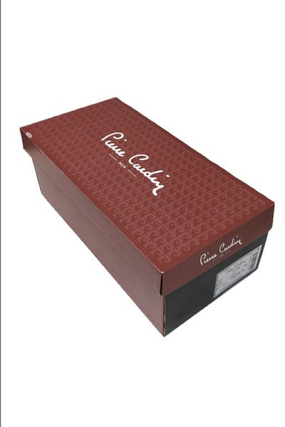 Pierre Cardin شبشب جلدي بإبزيم مزين بشعار العريس ومهر للرجال 291
