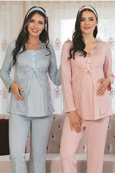 By Mecit Pijama Σετ Πιτζάμες Μητρότητας από την Mecit 1909