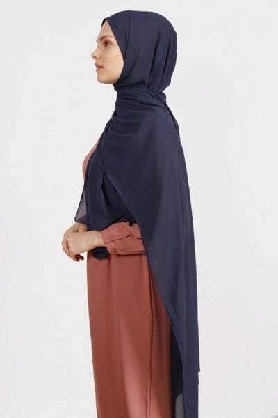 Differenza Κρεπ σιφόν σάλι Navy Blue