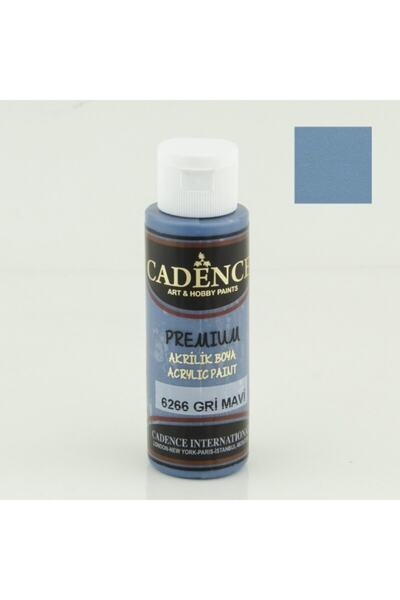 Cadence 6266 Gri Mavi - Premium Akrilik 70ml | Marmara Hobi