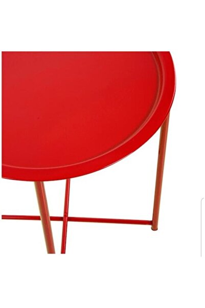HASTUNÇ Katlanabilir Metal Sehpa-kırmızı