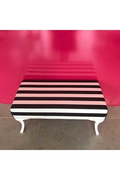 ECE Home Tekstil 45x90 Ebatında Zebra Desen Dekoratif Banch Puf