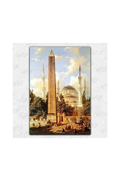Istanbul Dikilitaş Ve Sultanahmet Camii Kanvas Tablo 50 X 70 Cm