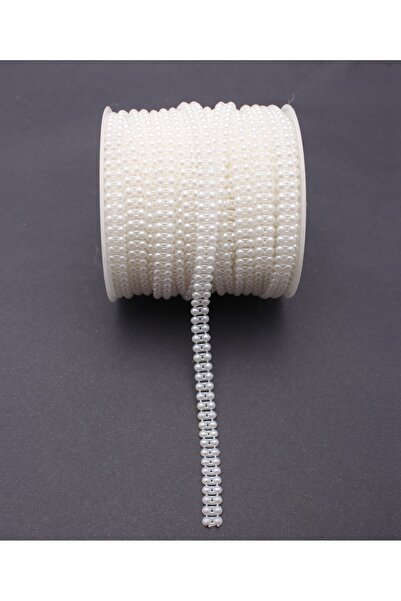 Lora Wedding 25 Meters 8mm Double Half Pearl Beads White