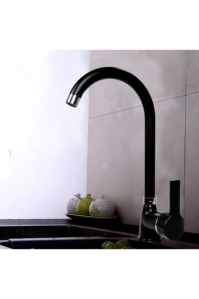 FAUMIX E.m.a 2 Year Warranty (WITH HOT-COLD WATER INPUT) Black Luxury House Kitchen Faucet
