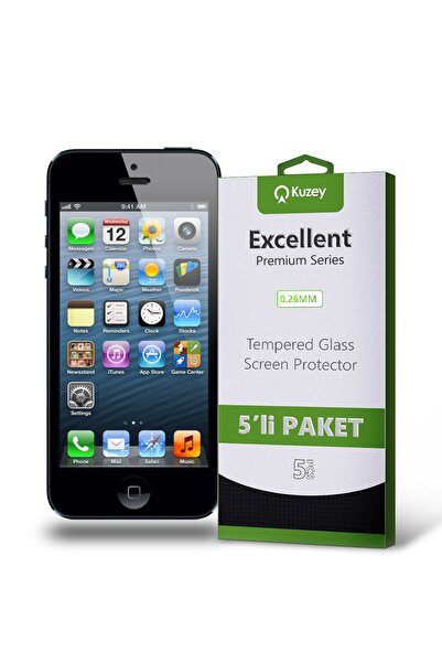 KZY İletişim Iphone 5 S UYyumlu  Temperli Ekran Koruyucu Kırılmaz Cam Ekonomi...