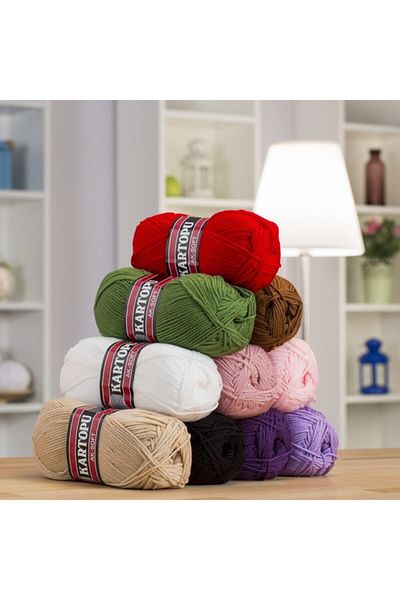Kartopu Ak-Soft Dark Beige Hand Knitting Thread - K885