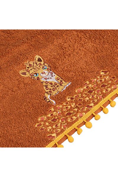 Minteks منشفة سافاري ليوبارد بني 50x90