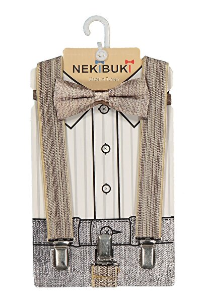 NEKİBUKİ 1-9 Yaş Pantolon Askı Papyon Seti