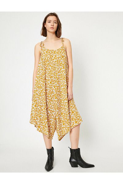 Koton Trägeroverall mit Blumenmuster