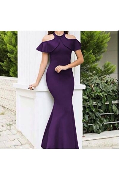 Styling Park Omuz Dekolteli Balık Abiye Elbise