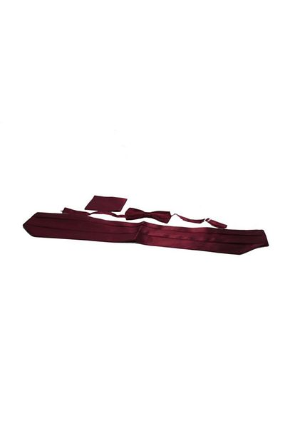 Brianze Claret Red Tuxedo Belt Set Skmr-3