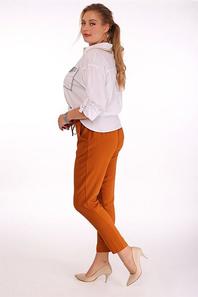 SERTUĞ Elastic Waist Trousers Tile