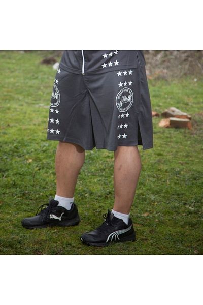Big Sam Anthracite Slit Fitness Shorts 1414