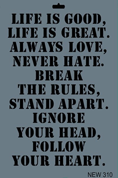 Rich New Seri N-310 Stencıl 25*35 Cm