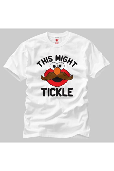 Crazy Чоловічий футболка - Elmo Tickle з малюнком