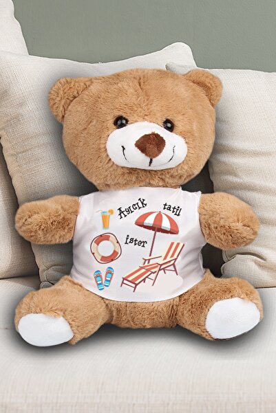 EJOYA Gold Pera Ayıcık Tatil Ister Temalı Peluş Ayıcık 23 Cm 82196