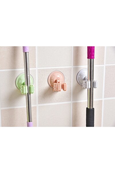 Genel Markalar Vantuzlu Fırça Ve Mop Tutucu Askı 2 Adet