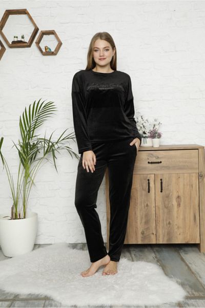 Altınay French Velvet Pocket Pajama Set