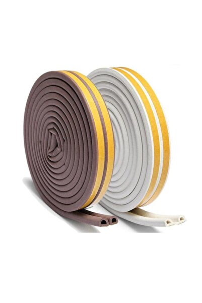 VOLDOSAN شريط بونديت المطاطي المزدوج للباب والنافذة العازلة 2 × 2 4 متر أبيض