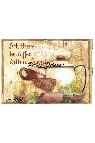 LİNEART Brass Decopage Paper No:3161