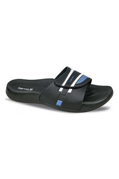 Ceyo Ανδρικές ανατομικές casual παντόφλες 9100-19 Black Velcro