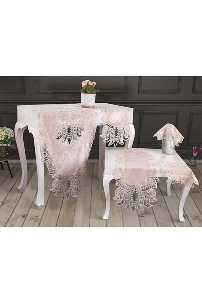 Elit 5 Piece French Lace Velvet Lounge Set