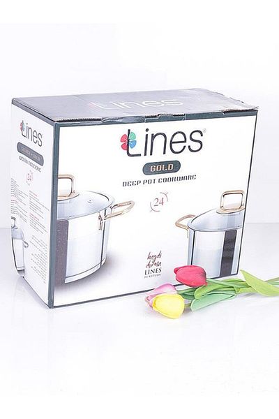 Lines Gold Silver Deep Pot No:24