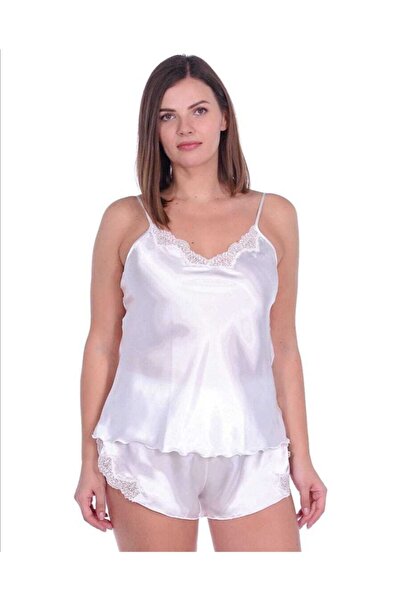Marpessa Lingerie Elite Koleksiyonu Büyük Beden Ipek Saten Şortlu Takım
