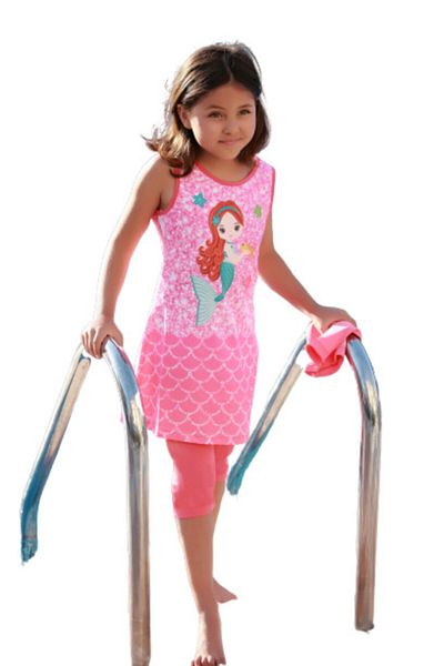 Emayo Girl's Pink Swimsuit