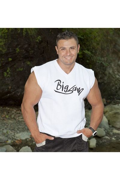 Big Sam سويت شيرت أبيض بدون أكمام 4552