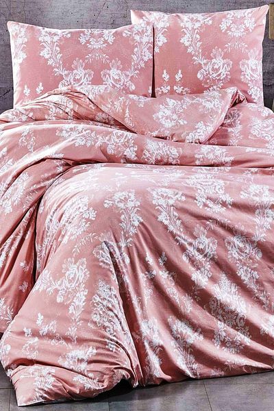 MAJESTE Diplomatic Home Gold Ranforce Duvet Cover Set Batik Series Damask Pattern-1325 Powder