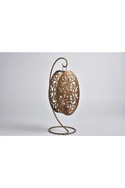 SETABIANCA Setabıanca Orıental Fener Oval Stand Gold 39 Cm