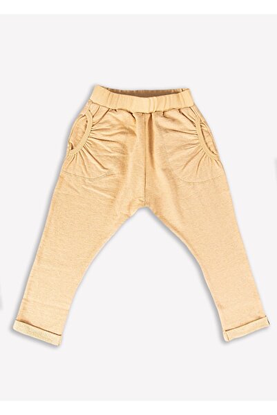 Ozmoz By Mukadder Özden Organic Baby Girl Sweatpants with Elastic Waist