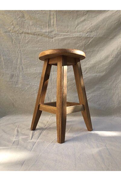North Wooding Ahşap Bar Tipi Tabure 40cm (Natürel Kayın)