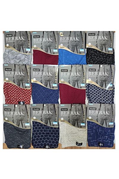 Berrak Ανδρικό Πολύχρωμο Μικτό Σχέδιο Premium Boxer 8 Pack