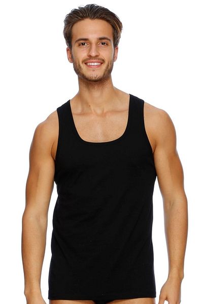 Eros Men's Black Strappy Undershirt 2-pack 1520