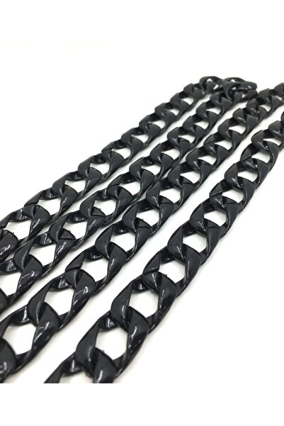 Pulsan Stone Lanț negru acrilic plat (1 METRU)