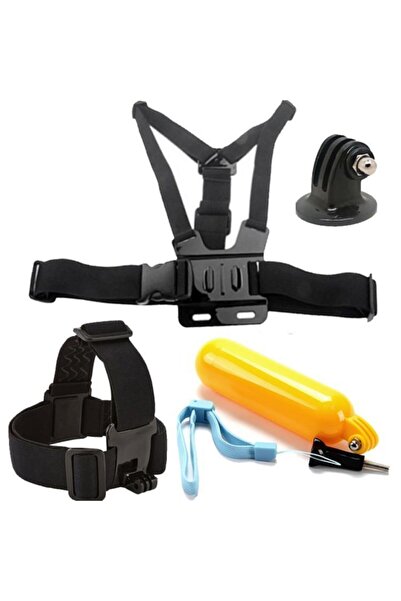 Gplus St005 Gopro Hero 10 Eken H9r Sjcam Sj4000 Aksiyon Kamera Kafa Bandı Göğüs Kemeri 5 Parça Set