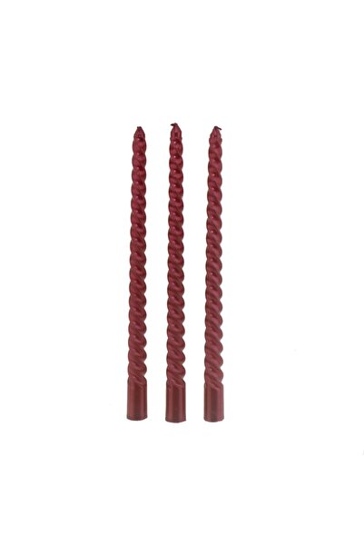 mutlu adım 3 Adet 25cm Şamdan Mum Varaklı Spiral