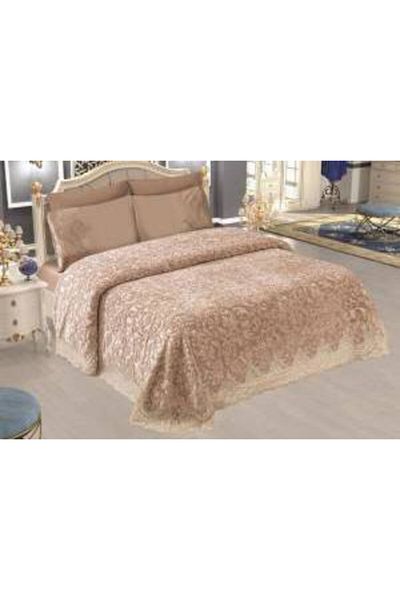 Elit French Laced Blanket Set * Cappichino