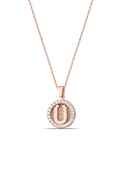 MySilvers Ü Harfli Gümüş Kolye