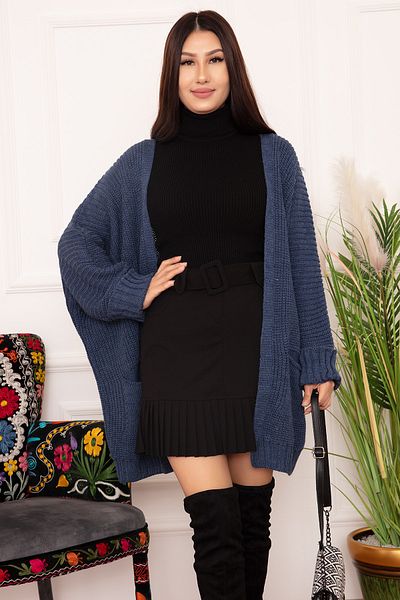 PULLIMM Women's Sleeve Cuff Knitwear Cardigan Akr03