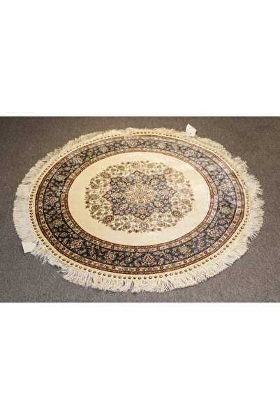 El Dokuma Vintage Oval Ipek Halı