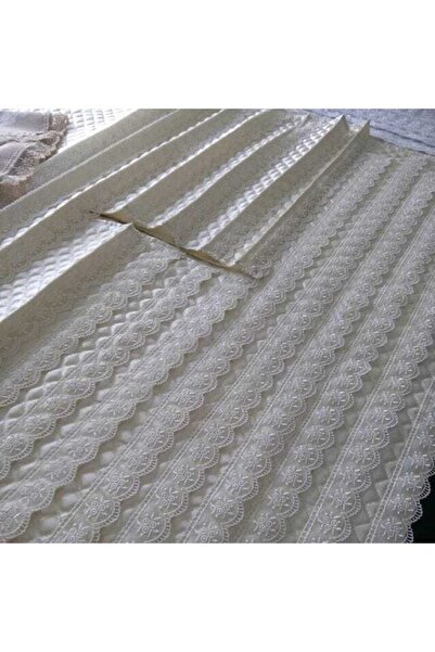 Evsay Dolap Içi Kapitone Güpürlü Raf Örtüsü En 50cm Boy 500cm Beyaz