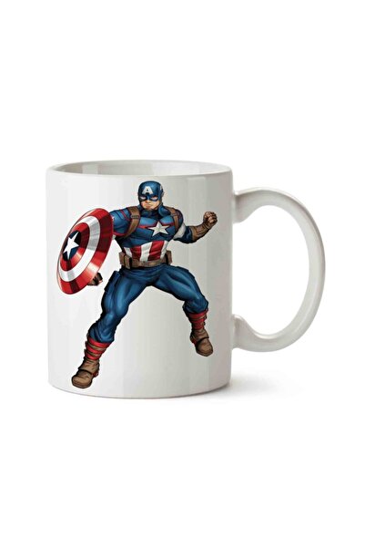 ART HEDİYE كوب كابتن أمريكا سوبر هيرو مطبوع على الجانبين