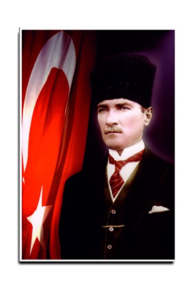 ZC Bayrak Atatürk Portre 100x150 cm Raşel Kumaş Dijital Baskı