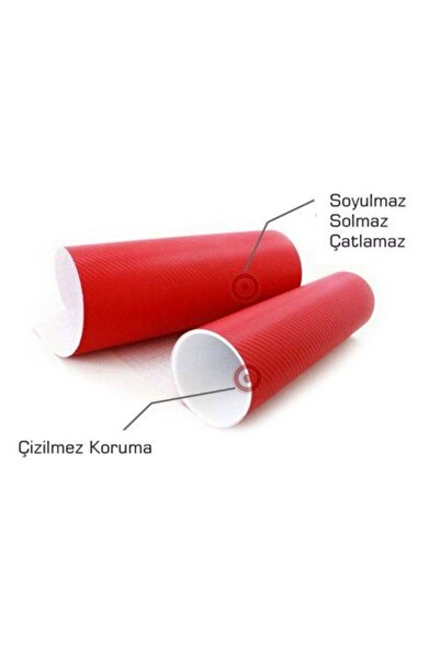 Carub Kırmızı Karbon Kaplama 127 Cm X 100 Cm